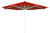 Großschirm Ibiza 300 cm D. rund, ohne Volant, Farbe: rot