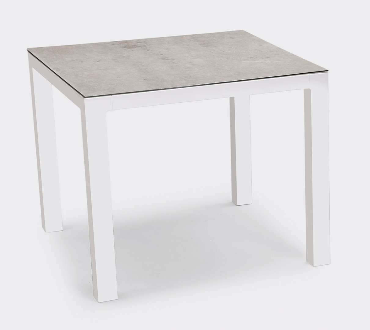 Tisch Houston 90x90 cm, weiß/silber - ebh Betriebseinrichtungen GmbH