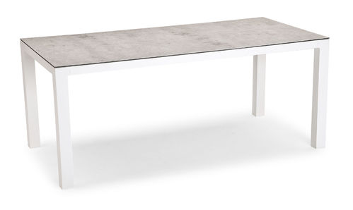 Tisch Houston 160x90 cm, weiß/silber