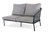 2-Sitzer Couch Mali rechts inkl. Auflagen, anthrazit/grau-Melange