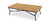 Couch-Tisch Mali 140x80x39 cm, anthrazit/Teak