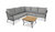 Couch-Tisch Mali 80x80x39 cm, anthrazit/Teak